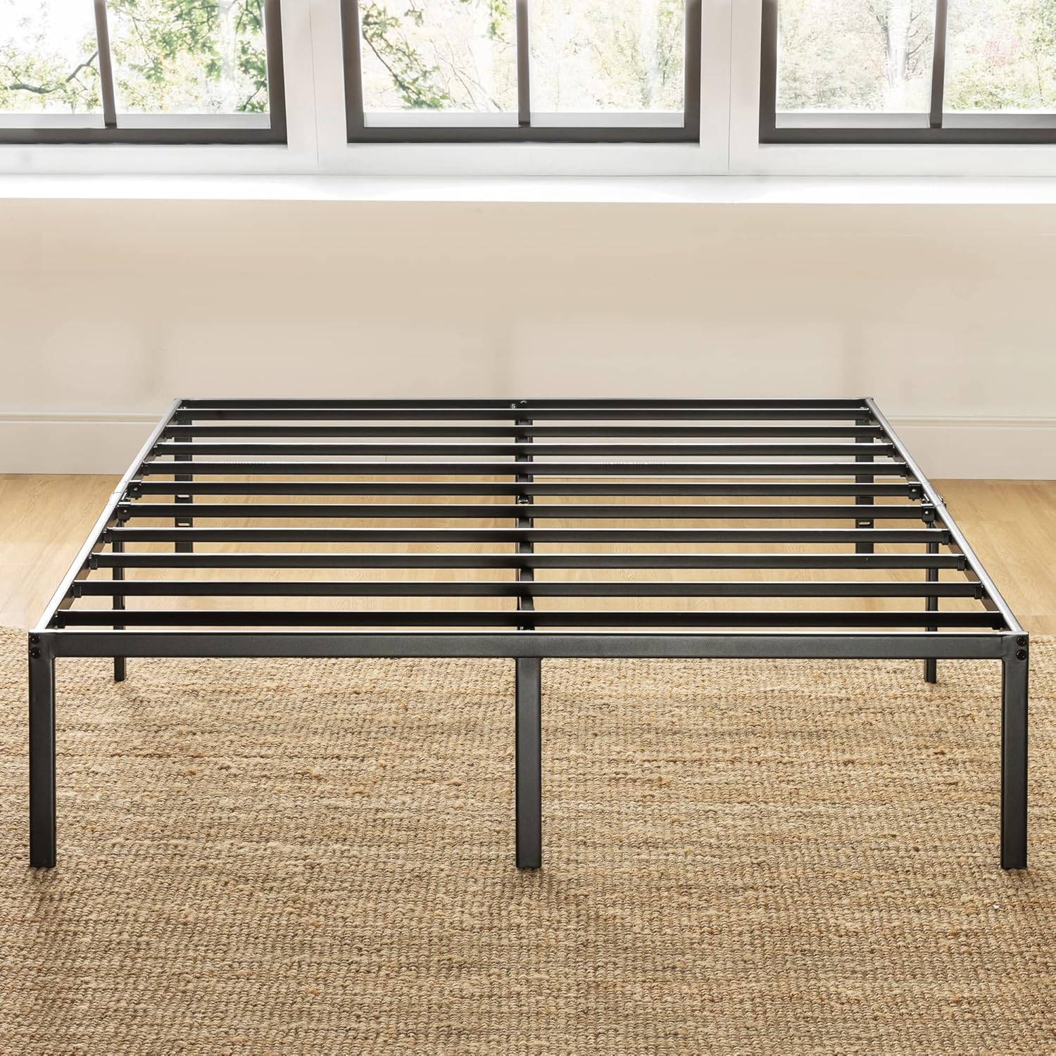 Best Price Mattress Full 18 Inch Black Metal Platform Bed Frame - Image 3