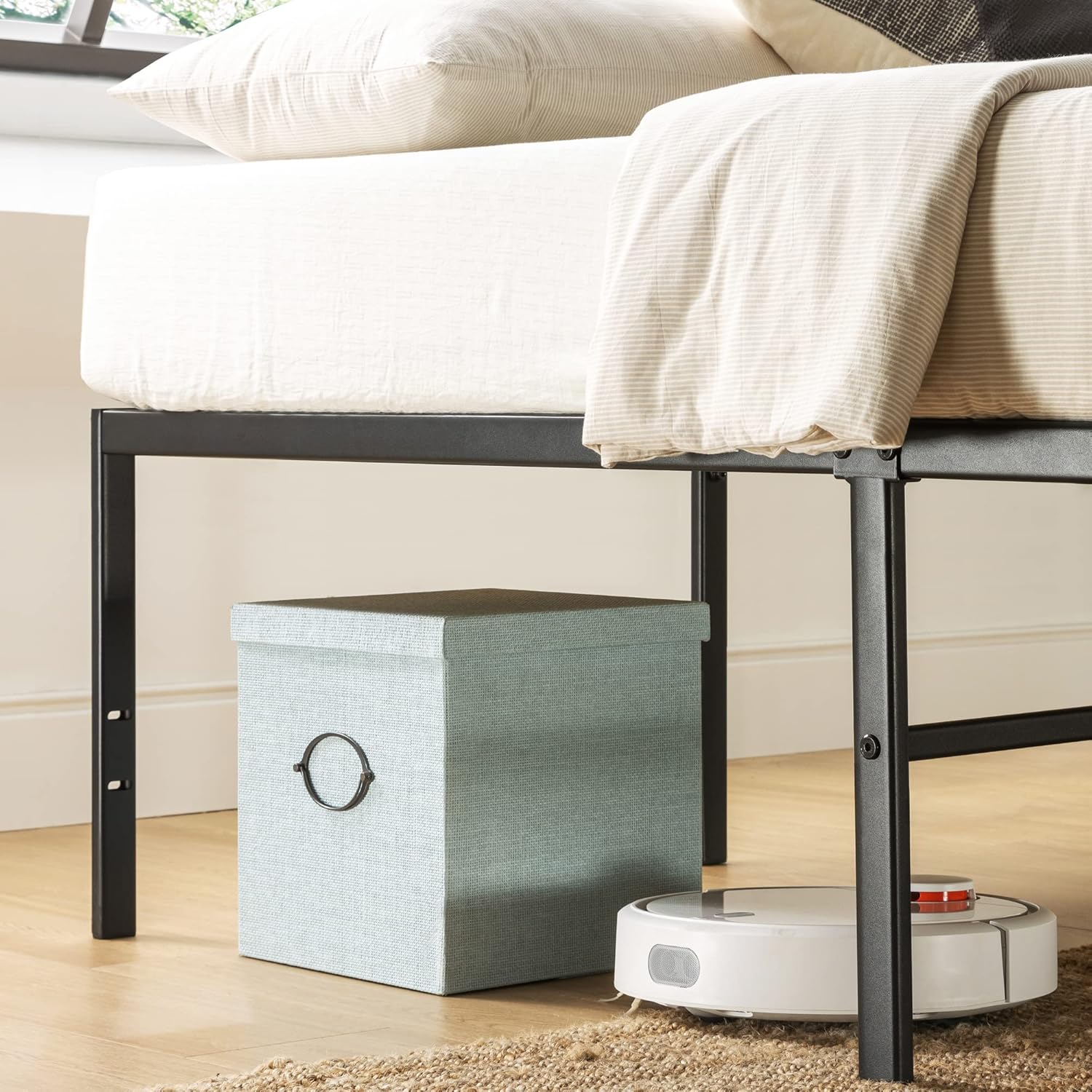 Best Price Mattress Full 18 Inch Black Metal Platform Bed Frame - Image 6