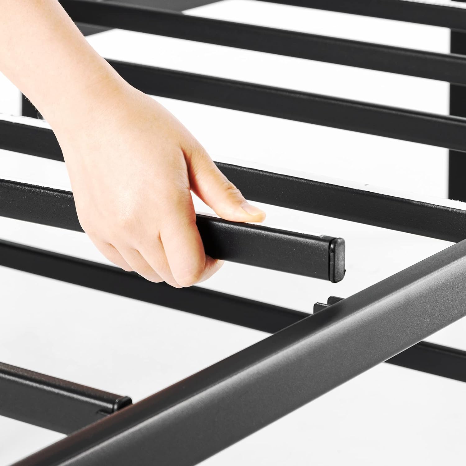 Best Price Mattress Full 18 Inch Black Metal Platform Bed Frame - Image 7